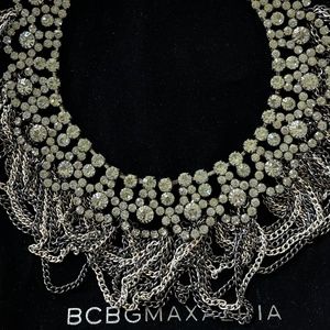 BCBGMAXAZRIA  CHAIN RHINESTONE NECKLACE